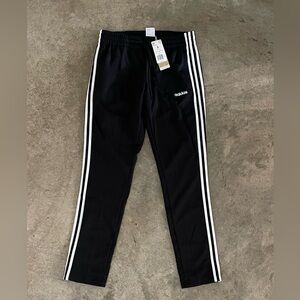 NWT Black Adidas straight leg track pants